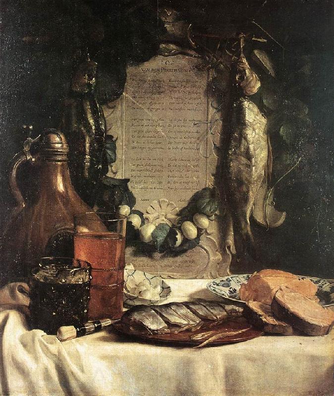BRAY, Joseph de Still-life in Praise of the Pickled Herring df Norge oil painting art